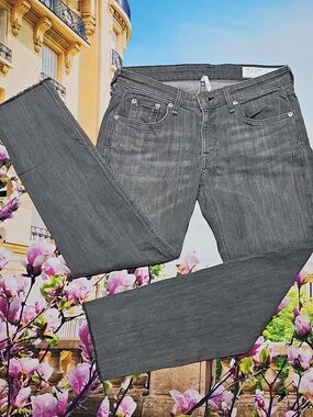 Rag and Bone Raw Hem Ankle Slim Boyfriend Jeans Size 25